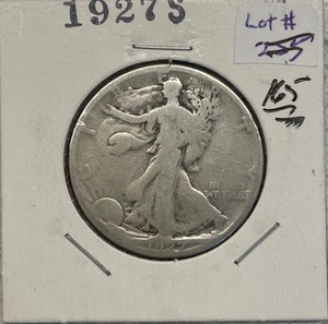 lot 67 image: 1927-S Walking Liberty Half Dollar