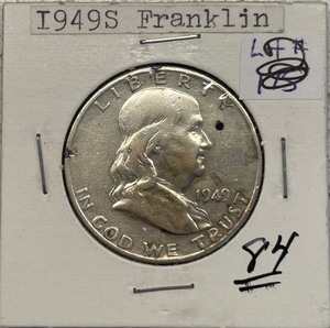 lot 64 image: 1949-S Walking Liberty Half Dollar