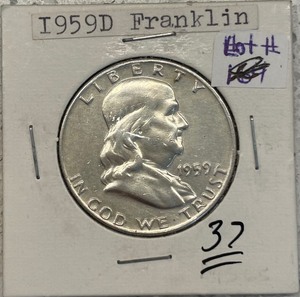 lot 62 image: 1959-D Franklin Half Dollar