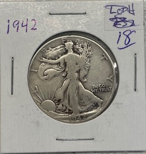 lot 65 image: 1942 Walking Liberty Half Dollar