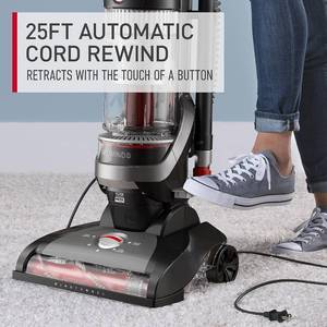 lot 12 image: Hoover Wind Tunnel Whole House Rewind Corded Bagless Upright Vacuum Cleaner