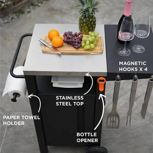 lot 28 image: Emberli Grill Cart with Storage