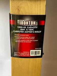 lot 222 image: Three Ironton 1000 Lb. Carpeted Movers Dollys Model 41695