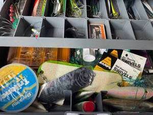 lot 238 image: Plano Three Drawer Tackle Box Full of Tackle