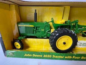 lot 255 image: John Deere 3020 Tractor with Four Bottom Plow