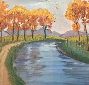 lot 58 image: Original Oil on Board Painting by Johnnie L. Black