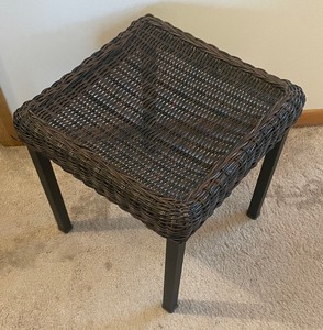 lot 67 image: Wicker Accent Table