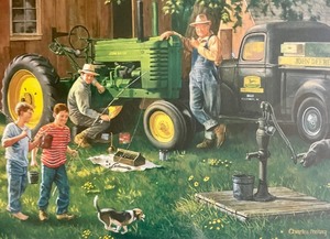 lot 98 image: Old Time Service Signed Print by Charles Freitag