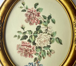 lot 303 image: Vintage Framed Floral Print