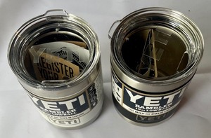 lot 305 image: 2 New Yeti 10 Ounce Lowball Cups with Lids