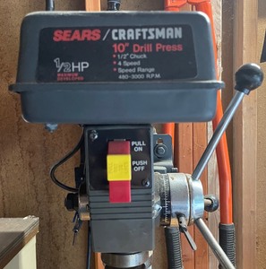 lot 308 image: Craftsman Motorized 10 Inch Bench Drill Press