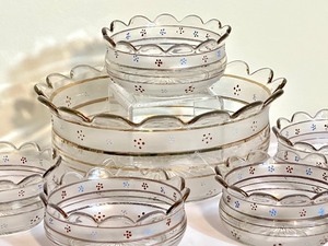 lot 358 image: Antique Glass Desert Set