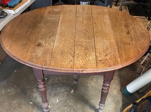 lot 317 image: Vintage Wooden Drop Leaf Table
