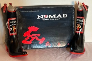 lot 342 image: Pair of Nomad Black Card Rain Boots