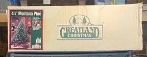 lot 376 image: Greatland 4 12 Foot Artificial Montana Pine Tree