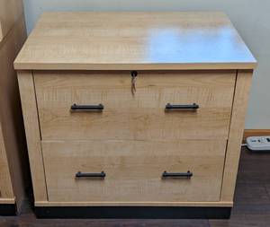 lot 108 image: Blond Wood File Cabinet #2