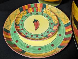 lot 119 image: Colorful Southwestern Style Dishes
