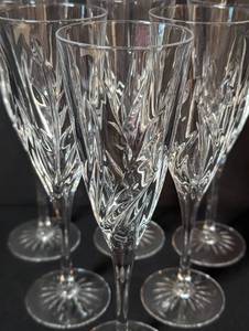 lot 120 image: Crystal Champagne Flutes