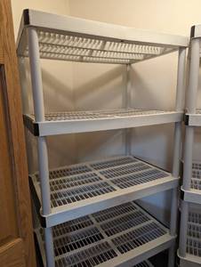 lot 280 image: Pair of Plastic Storage Shelves