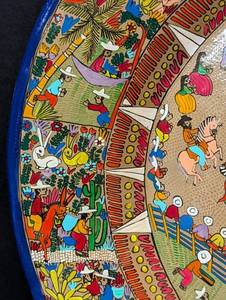 lot 294 image: Mexican Folk Art Painted Terracotta Plate