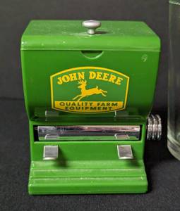 lot 405 image: John Deere Toothpick Dispenser and Tumblers