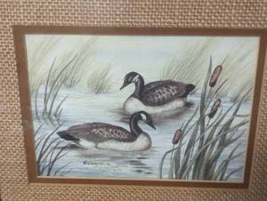 lot 414 image: Three Framed Duck Prints