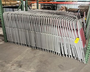 lot 304 image: Steel Folding Chairs  row 4