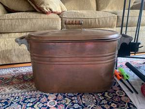 lot 17 image: Fireplace Items with Copper Boiler