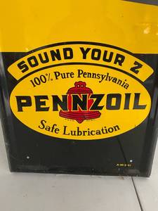 lot 40 image: Pennzoil Metal Sign - Sound Your Z