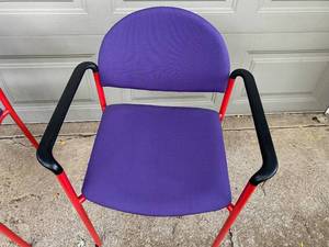 lot 69 image: Two Red and Purple Versa Side Chairs