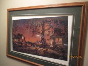 lot 120 image: Twilight Time framed and double m...