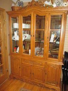lot 152 image: Large Solid Wood and Glass Encased ...