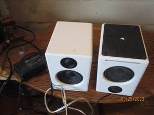 lot 184 image: Pair of AudioEngine computer speake...
