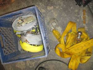 lot 220 image: plastic crate full lf ratchet and t...