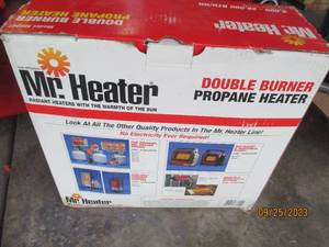 lot 233 image: Mr Heater double burner propane Hea...