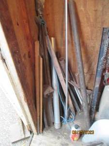 lot 251 image: Corner lot of assorted poles and sc...