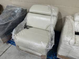 lot 63 image: Macys Leather Armless Power Reclining Chair