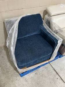 lot 64 image: Macys Napa Soft Fabric Left Arm Chair