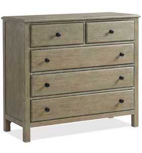 lot 4 image: Macys Parker Natural 5-Drawer Small Dresser