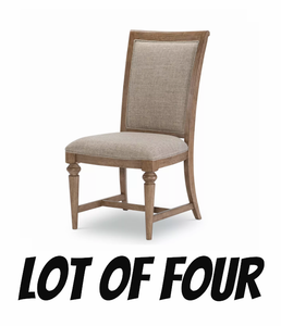 lot 21 image: Macys Lot of Four Camden Heights Upholstered Back Side Dining Chairs