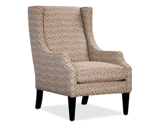 lot 31 image: Macys Kallison Solid Hardwood Frame Fabric Wing Chair