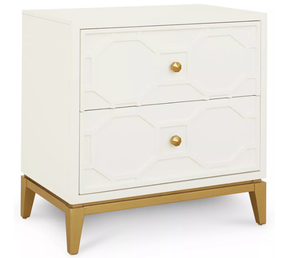 lot 35 image: Macys Rachael Ray Chelsea 2 Drawer Nightstand