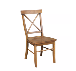 lot 41 image: Macys X-Back Chair - With Solid Wood Seat