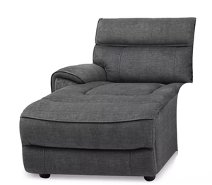 lot 48 image: Macys Hutchenson Fabric Chaise Sectional with Power Recliner
