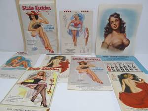lot 9 image: Great Lot of Original 1950s Advertising Pinup Calendars