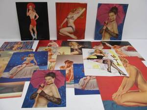 lot 10 image: Large Group of Original 1950s Advertising Pinup Girl Prints