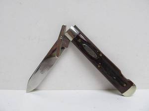 lot 14 image: Excellent ROBESON Limited Edition Shur Edge Stag Handle Folding Knife