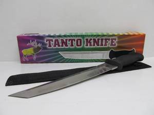lot 23 image: LARGE 16.5 TANTO Hunting Knife 