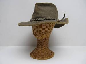 lot 43 image: Hatquarters USA Leather Outback Style Mens Hat
