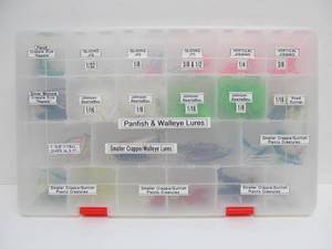 lot 72 image: Fantastic Flat Tackle Box FULL of Brand New Fishing Lures